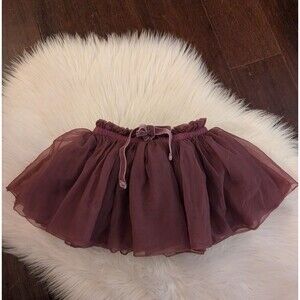 Jamie Kay Girls Plum Purple Tulle Bow Skirt 4y